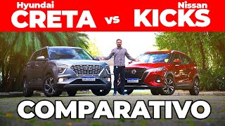 COMPARATIVO HYUNDAI CRETA 10 TURBO VS NISSAN KICKS 16 FLEX [upl. by Gant599]