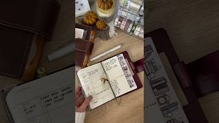 Moleskine pocket weekly planning🤎 plannercover plannercommunity leather journaling [upl. by Reede]