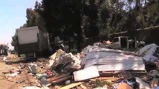 Semi crashes into truck destroying mobile home  20100729 [upl. by Yursa]