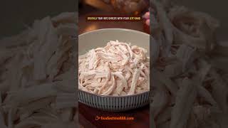 EASY SPICY PULLED CHICKEN RECIPE recipe cooking chinesefood chickenrecipe spicyfood snack [upl. by Jade]