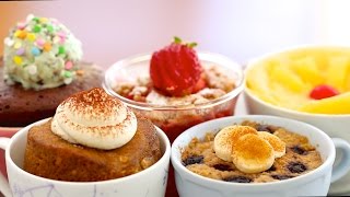 5 NEW 1 Minute Microwave Mug Cakes CELEBRATION includes Vegan EggFree amp Flourless Recipes [upl. by Trin]