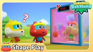 🔶 Learn Shape w GoGo Dino Babyland  12 Timing Trap  Color Play  Cartoon for Baby  Kids Gameplay [upl. by Sane750]