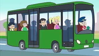 LAS RUEDAS DEL AUTOBUS Canciones Infantiles musica para niños en español Coletas y Pachete [upl. by Adnamma613]