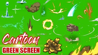 Cartoon Green Screen 50 Best FREE 4K Effects  Download Link [upl. by Andrus625]