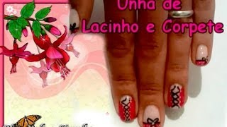 Manual Bela e Simples Unhas de Lacinho e Corpete Tutorial passo a passo [upl. by Adnilim]