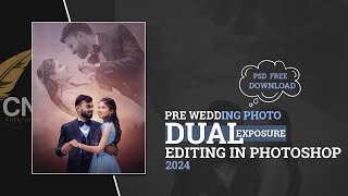 Trending Pre Wedding Poster Design in Photoshop Tutorial 2024 [upl. by Fortune718]