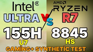 RYZEN R7 8845 HS VS INTEL ULTRA U7 155H RX 780M VS INTEL ARC IGPU ZENBOOK 14 OLED VS Lenovo yoga 7i [upl. by Ellenod]