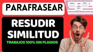 😱Parafrasear TEXTOS ONLINE GRATIS SIN PROGRMAS Tus artículos sin plagio Las mejores Webs 📕2024 [upl. by Gilboa576]