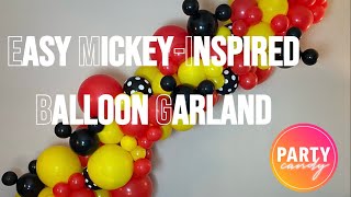 EASY MickeyInspired Balloon Garland [upl. by Zulch696]