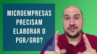 Microempresas precisam elaborar o PGRGRO [upl. by Llerrah538]