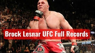 Brock Lesnar UFC Records Fights Win Loss Records Brock Lesnar All Matches In UFC How Many Fights [upl. by Parrisch]