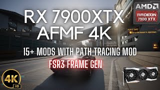 Cyberpunk 2077 RX 7900XTX RT FSR 3 Frame Gen Mod and AFMF 4K Video [upl. by Jonme]