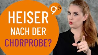 Heiser nach der Chorprobe ist das normal 5 Tipps gegen Heiserkeit für Chorsängerinnen und sänger [upl. by Hurd138]