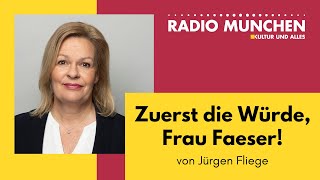 Zuerst die Würde Frau Faeser Von Jürgen Fliege [upl. by Enyar]