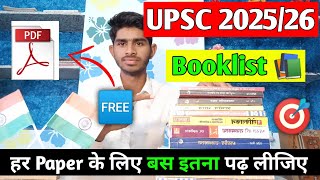 Upsc Hindi Medium Booklist  Upsc 2025  26 Booklist  Upsc Hindi Medium [upl. by Wolfgang]