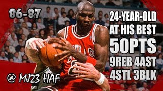 Michael Jordan Highlights vs Bucks 19870413  50pts Doing Sick Moves Clutch in 4th Quarter [upl. by Kenna]