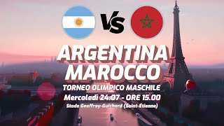 ARGENTINA  MAROCCO  OLIMPIADI PARIGI 2024  DIRETTA LIVE CRONACA STATISTICHE amp CAMPO 3D [upl. by Verene]