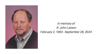 Paynesville Lutheran Church  October 19 2024 Memorial Service for R John Larson [upl. by Hadnama]