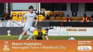 MATCH HIGHLIGHTS Harrogate Town v Bradford City [upl. by Ahsyad]