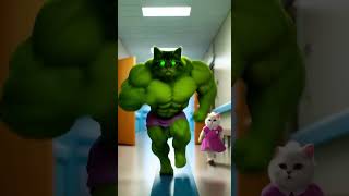 The Hulk Kitten 🛁💚 A Heroic Fall into Mom’s Armscat cattales catfunny catshorts funny catvid [upl. by Atinele685]