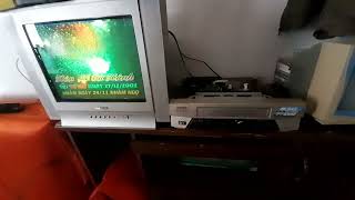 Tivi Samsung CRT and VCR Sharp Vhs tape player [upl. by Cagle]