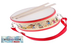 Polyester Snare Drum Hand Percussion Set for 110 Years Children Kids Musical Review [upl. by Anircam765]