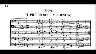 Heitor Villa Lobos Bachianas Brasileiras No1 II Preludio Modinha sheet musicaudio [upl. by Suoivatnod]