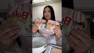 Cooking Carbonara Buldak Ramen 🍜❤️ cooking buldakramen foodies ramen cookingvideo [upl. by Boycey]