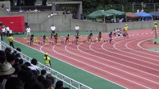 201６年 浜松地区中学陸上 男子１００ｍ 予選２組 決勝 [upl. by Harmonia]