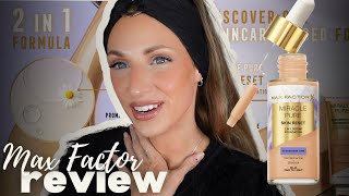 HONEST “FOUNDATION REVIEWquot MAX FACTOR MIRACLE PURE SKIN RESET serum foundation [upl. by Atinehc]