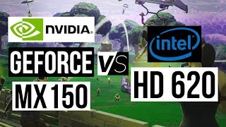 NVIDIA Geforce MX150 VS Intel HD 620  Gaming Performance Test [upl. by Mcmullan]