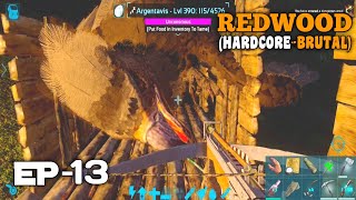 Ark Mobile Argentavis Taming  Making Argentavis Saddle Bp  Redwood HardcoreBrutal Ep 13 [upl. by Mayram779]