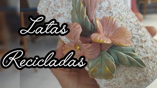 Lata reciclada con cáscaras de huevos y porcelana fría [upl. by Carina]