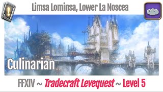 FFXIV Culinarian Leves Level 5  Limsa Lominsa Lower La Noscea  A Realm Reborn [upl. by Rednaskela]