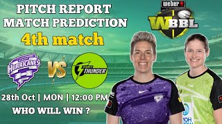 Hobart Hurricanes vs Sydney Thunder WBBL  Aaj ki Dream11team  Match prediction  pitch report [upl. by Roice301]