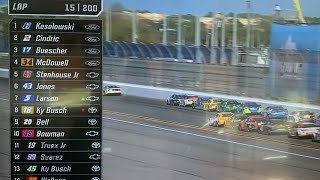 Daytona 500 start and crashes shorts youtube nascar daytona500 [upl. by Nosemaj]