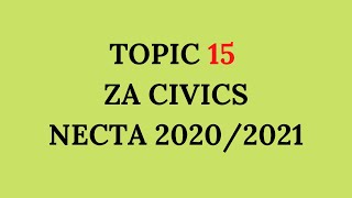 Necta na Mtihani wa kidato cha NNE 20202021CIVICS NECTANECTAONLINEFORM FOUR FORMSIX [upl. by Airdnola]