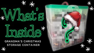 Whats inside Grandmas Christmas Ornament Storage Container 🎄itsmejanuary christmasornaments [upl. by Ceevah]