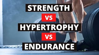 Strength vs Hypertrophy vs Endurance training explained [upl. by Bridges]