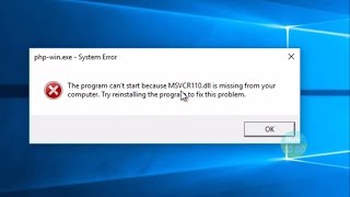 How to Fix Error MSVLR110 dll System Error The program cant start because [upl. by Stilu]