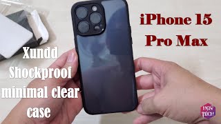 XUNDD Shockproof Minimal Clear Case for iPhone 15 Pro Max [upl. by Woll]