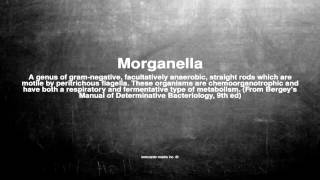 Medical vocabulary What does Morganella mean [upl. by Rolecnahc]