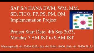 SAP S4 HANA EWM WM MM SD FICO PP PS PM QM end to end implementation project 91 78670 78125 [upl. by Amada]