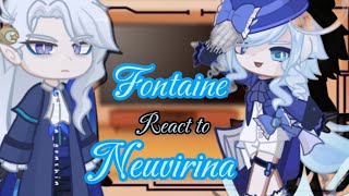 Fontaine react to Neuvillette amp Furina ‖Neuvirina ‖Genshin impact ‖ Full part‖ AU [upl. by Yentruok]