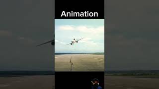 Plane Crash Animation vs Reality aviation unitedairlines automobile united military edit [upl. by Marchese]