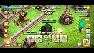 upgrading pet house to level 5 Clash of Clans clashofclans coc clashing gaming [upl. by Martelli]