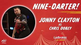 NINEDARTER Jonny Clayton  2020 UK Open  Last 16 [upl. by Aicilav]