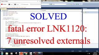 fatal error LNK1120 unresolved externals Solved and explained [upl. by Avis]