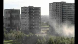 Edinburgh Sighthill Flats Demolition 25 September 2011 [upl. by Barny]