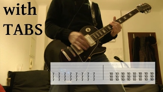 Marilyn Manson  mOBSCENE Guitar Cover with Tabs [upl. by Anahsit]